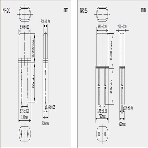 NDK晶振,石英晶振,NR-2C晶振,引脚晶振