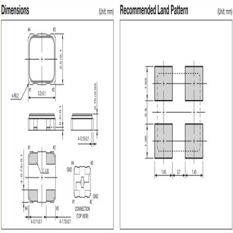 京瓷晶振,贴片晶振,CX3225SA晶振,金属面贴片晶振