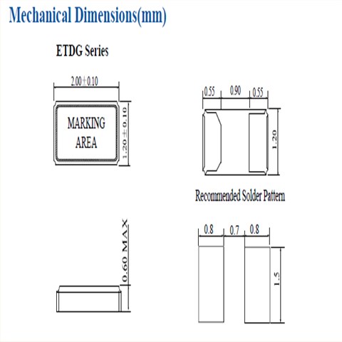 鸿星晶振,贴片晶振,ETDG晶振,金属面晶振