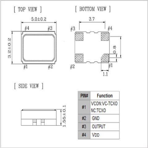 泰艺晶振,压控温补晶振,TW晶振,TWETALSANF-20.000000晶振