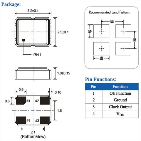 百利通亚陶晶振,有源晶振,FK晶振,FK1330001Z晶振
