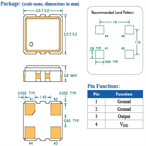 百利通亚陶晶振,有源晶振,JT晶振,JT2553P0016.369000晶振