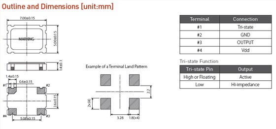 OSC52 7050 OSC OSC52 7050 OSC