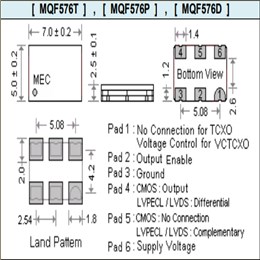 MERCURY晶振,TCXO晶振,MQF576P振荡器