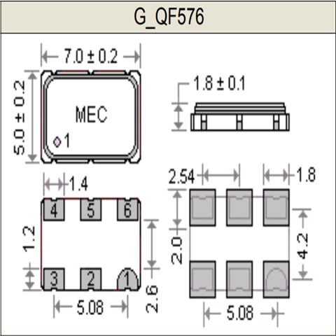 MERCURY晶体,玛居礼晶振,GTQF576振荡子