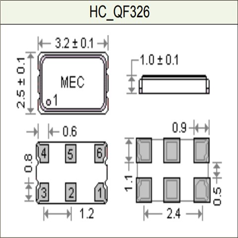 MERCURY晶体,玛居礼晶振,HCTQF326振荡子