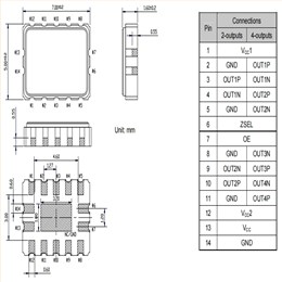 EPSON爱普生晶振,MG7050HAN差分振荡器,6G蓝牙模块晶振,X1M0004310007