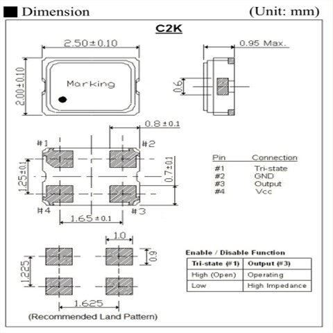 ITTI石英贴片晶振,C2KC20-32.768-15-3.3V,智能手机6G晶振