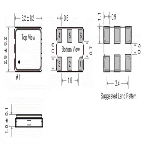 AXTAL差分晶振,AXE3225P‐33‐50-1C-125.000MHz,路由器6G晶振