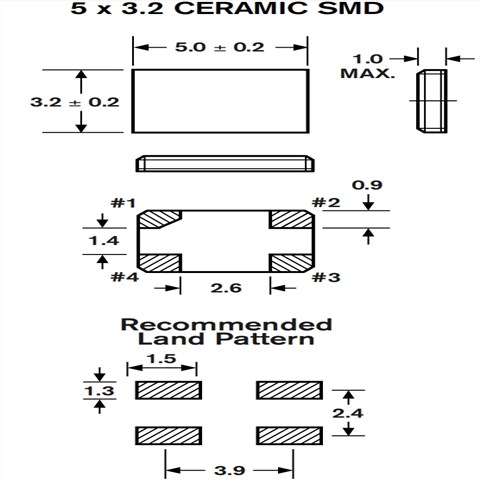 5032mm,24MHZ,FMXMC3S-118FFB-24.000000M-CM,FMI寻呼机晶振