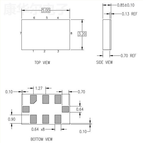 XFN516100.000000I,Renesas XF晶振,100MHz,HCSL差分晶振