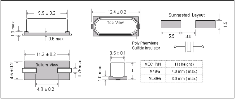 M49 ML49 12.4_4.5mm 49SMD