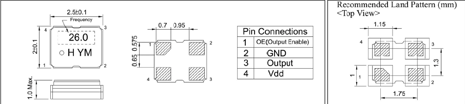 HSO221S 2520 OSC