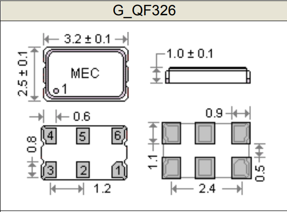 MERCURY晶振,玛居礼石英晶振,GPQF326振荡器