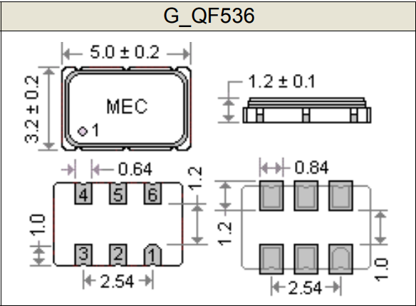 MERCURY晶体,玛居礼石英振荡器,GTQF536晶振