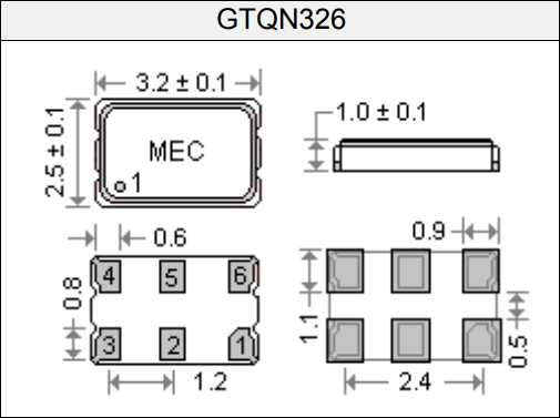 MERCURY晶体,VCXO晶振,GTQN326高频晶振