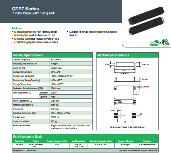 QANTEK晶振,高精度晶振,QTP7晶体