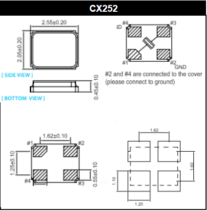 Cardinal晶振,高品质晶振,CX252晶体