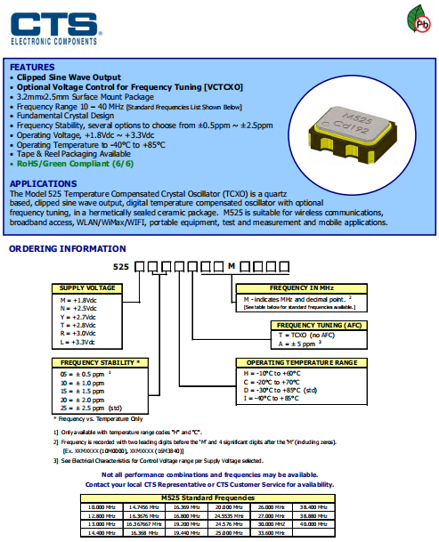 525 3225 VC-TCXO