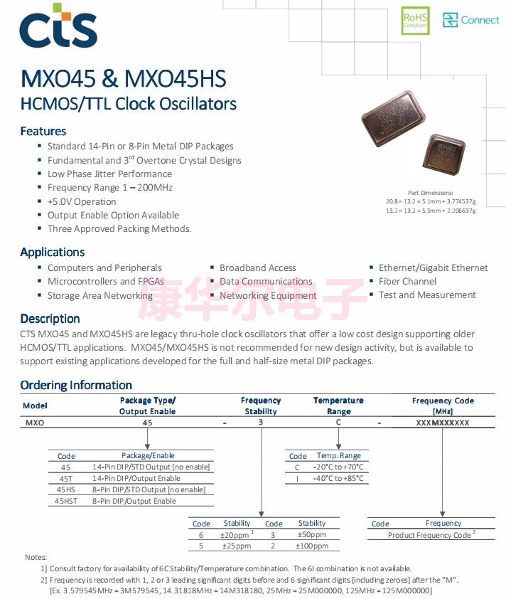 MXO45 & MXO45HS MXO45 & MXO45HS 1