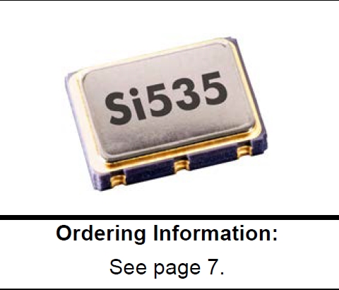 6G网络电信晶振,Silicon差分振荡器Si535,535EB156M250DG