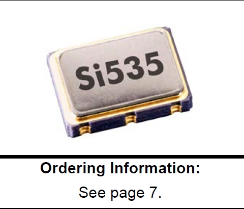 Si536振荡器,536AB125M000DGR,Skyworks差分晶振,6G蓝牙晶振