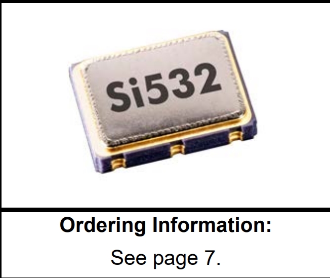 Si532低电压晶振,532AA000346DG,6GWIFI晶振,Skyworks差分振荡器